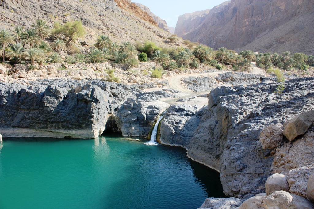 Wadi Suwayh, Oman jigsaw puzzle in Wasserfälle puzzles on TheJigsawPuzzles.com