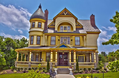 Queen Anne Mansion, Eureka Springs AR jigsaw puzzle in Street View ...