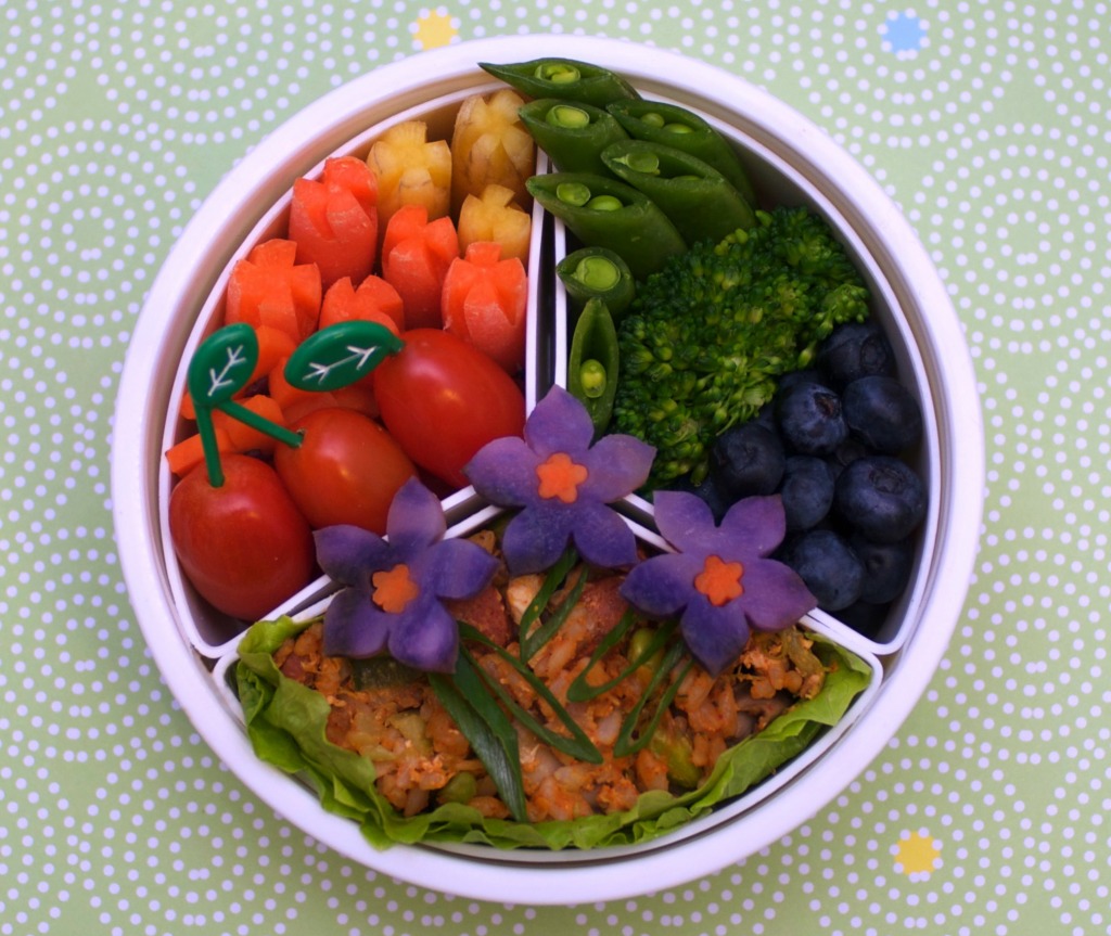 Flower Fried Rice Bento jigsaw puzzle in Food & Bakery puzzles on TheJigsawPuzzles.com