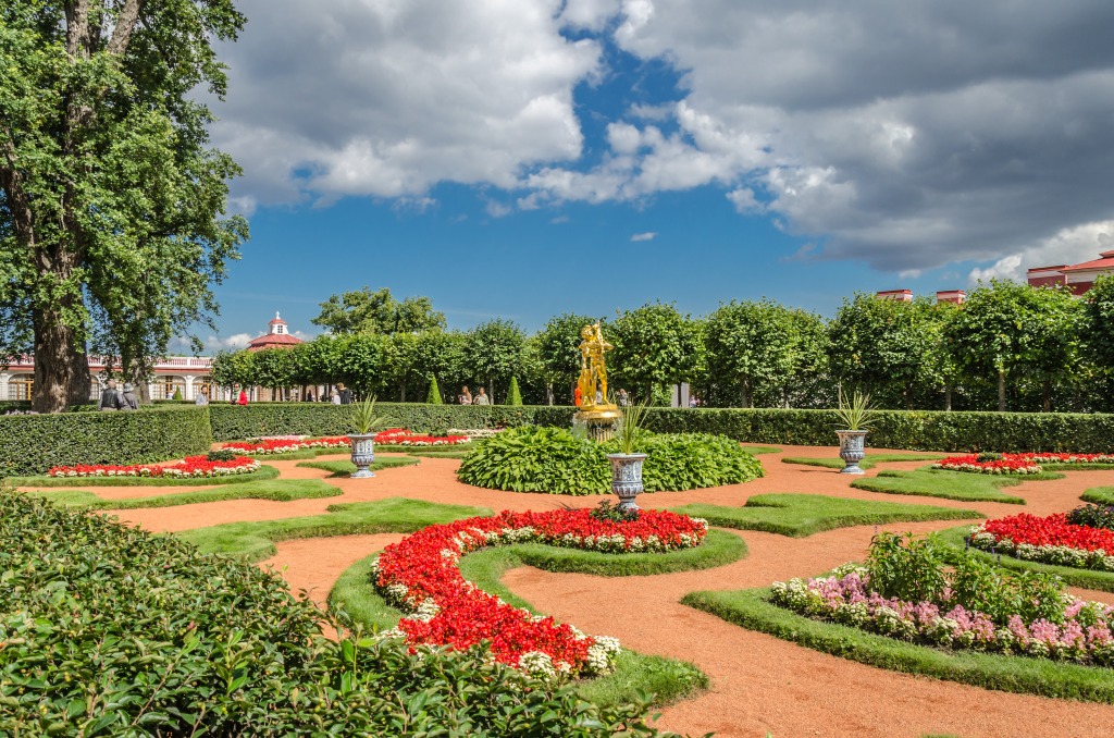 Jardim Monplaisir, Parque Inferior de Peterhof jigsaw puzzle in Flores puzzles on TheJigsawPuzzles.com