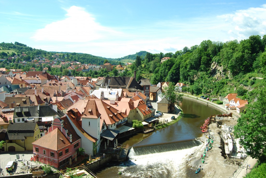 Fluss Moldau, Tschechische Republik jigsaw puzzle in Wasserfälle puzzles on TheJigsawPuzzles.com