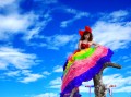 Color Girl in Amazing Sky