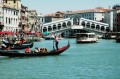 Gondola and the Rialto Bridge, Venice
