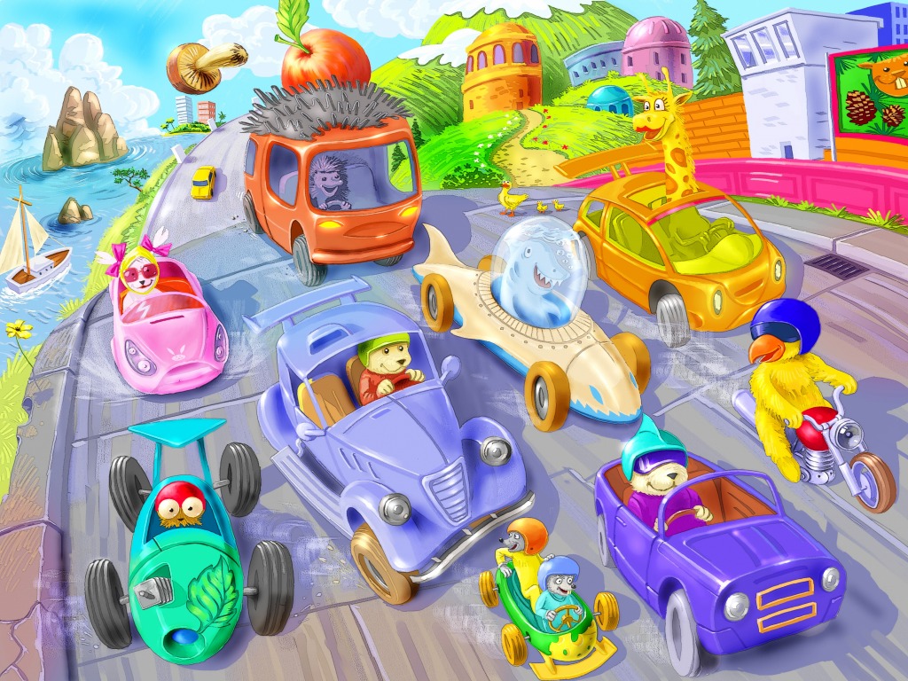 Heavy Traffic jigsaw puzzle in Kids Puzzles puzzles on TheJigsawPuzzles.com