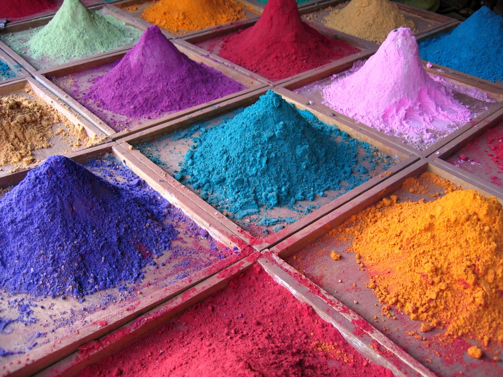 Pigments for Sale, Goa, India jigsaw puzzle in Macro puzzles on TheJigsawPuzzles.com
