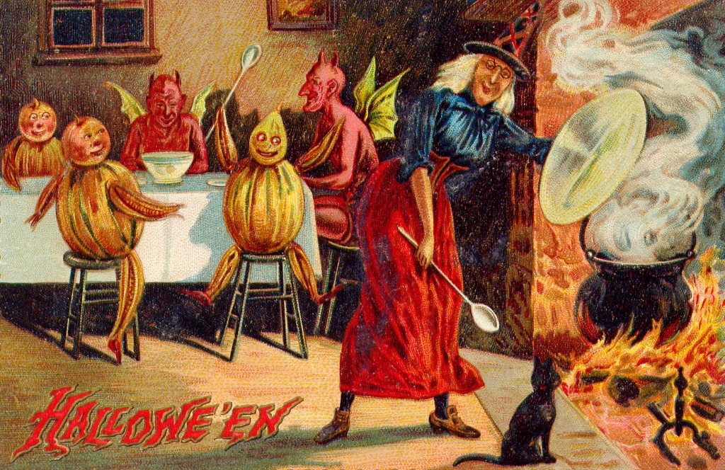Vintage Halloween Postcard jigsaw puzzle in Halloween puzzles on TheJigsawPuzzles.com