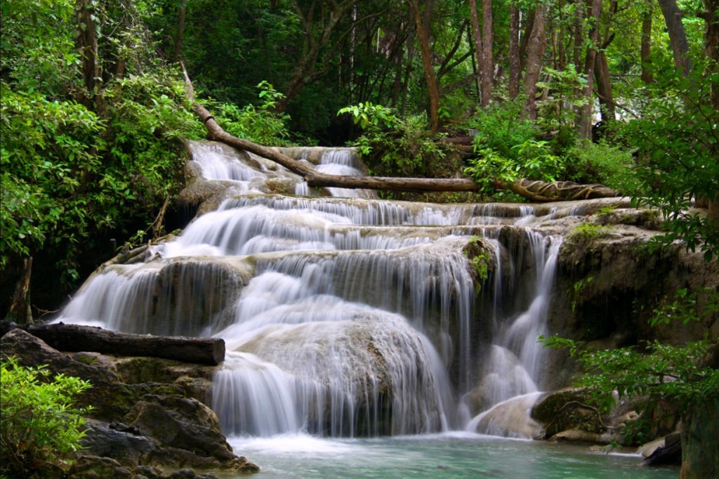 Erawan National Park, Thailand jigsaw puzzle in Waterfalls puzzles on TheJigsawPuzzles.com
