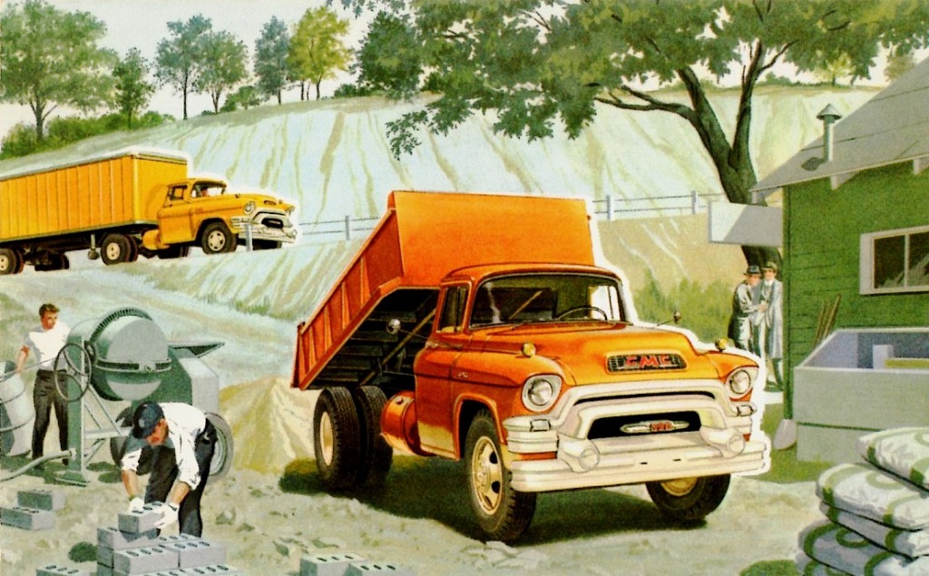 1955 GMC 370 Series Dump Truck jigsaw puzzle in Voitures et Motos puzzles on TheJigsawPuzzles.com