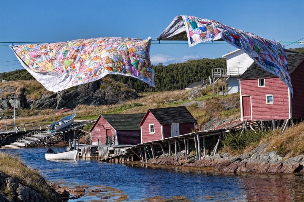 Quilts in Change Islands, Newfoundland, Canada jigsaw puzzle in Рукоделие puzzles on TheJigsawPuzzles.com