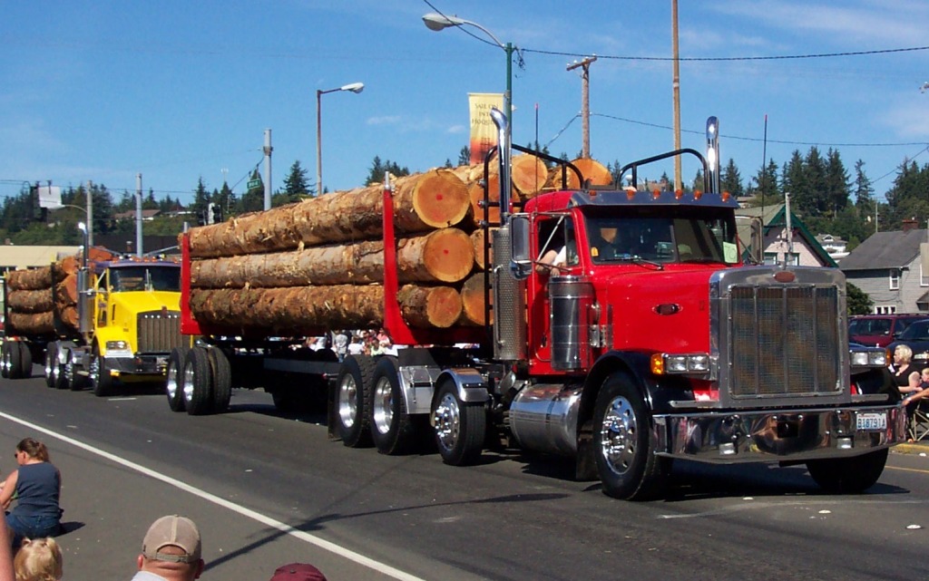 Loggers' Playday Parade jigsaw puzzle in Cars & Bikes puzzles on TheJigsawPuzzles.com