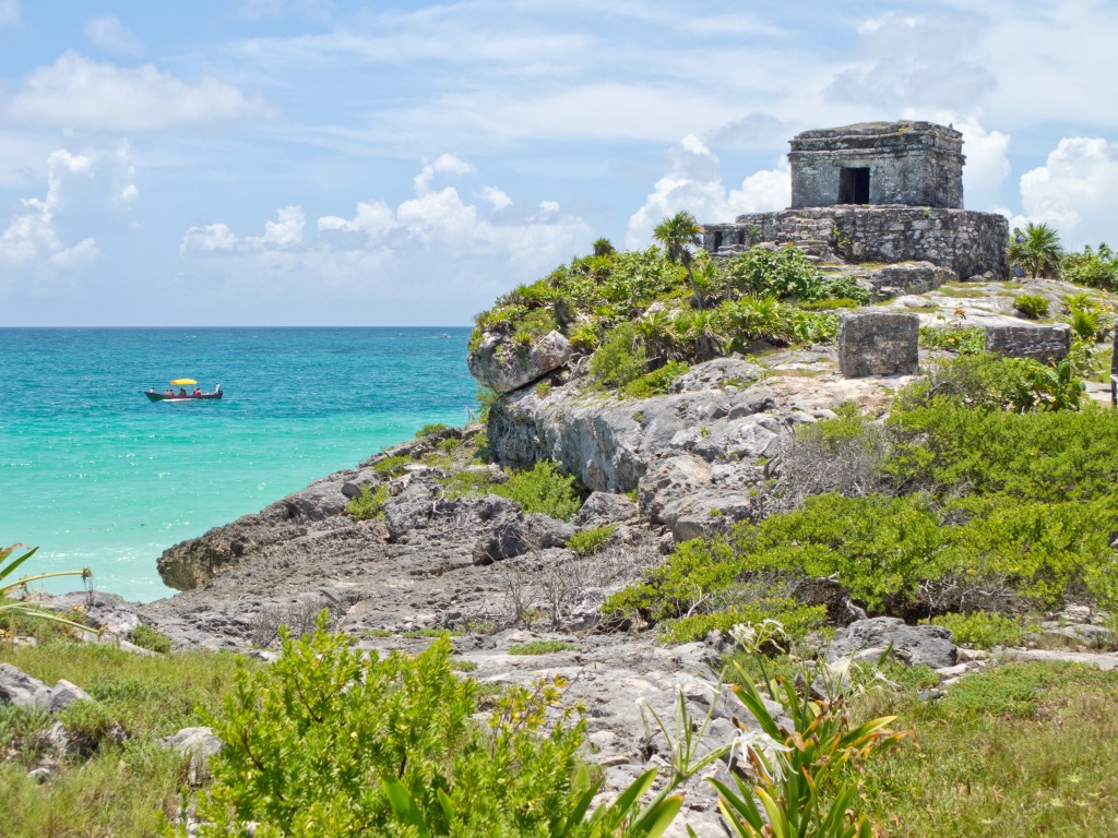 Temple of the God Wind, Tulum, Mexico jigsaw puzzle in Great Sightings puzzles on TheJigsawPuzzles.com