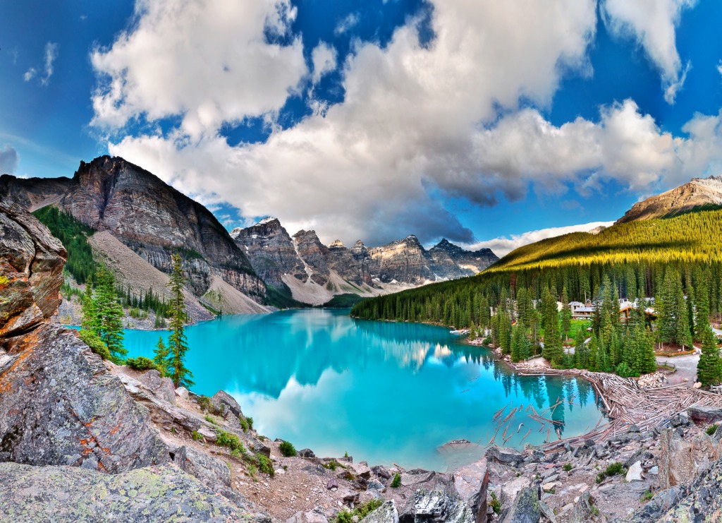 Moraine Lake jigsaw puzzle in Puzzle of the Day puzzles on TheJigsawPuzzles.com