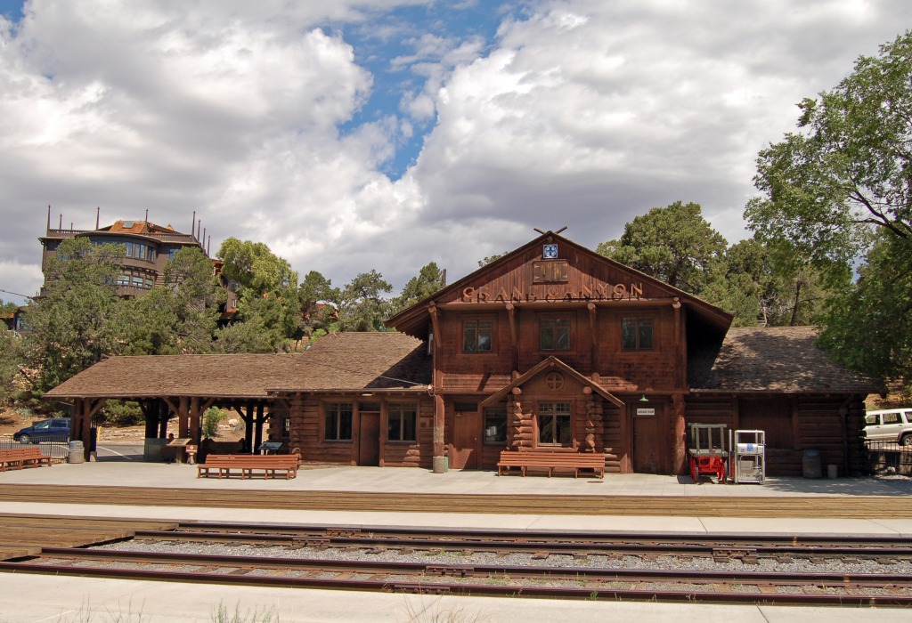 Grand Canyon Railroad Depot jigsaw puzzle in Street View puzzles on TheJigsawPuzzles.com