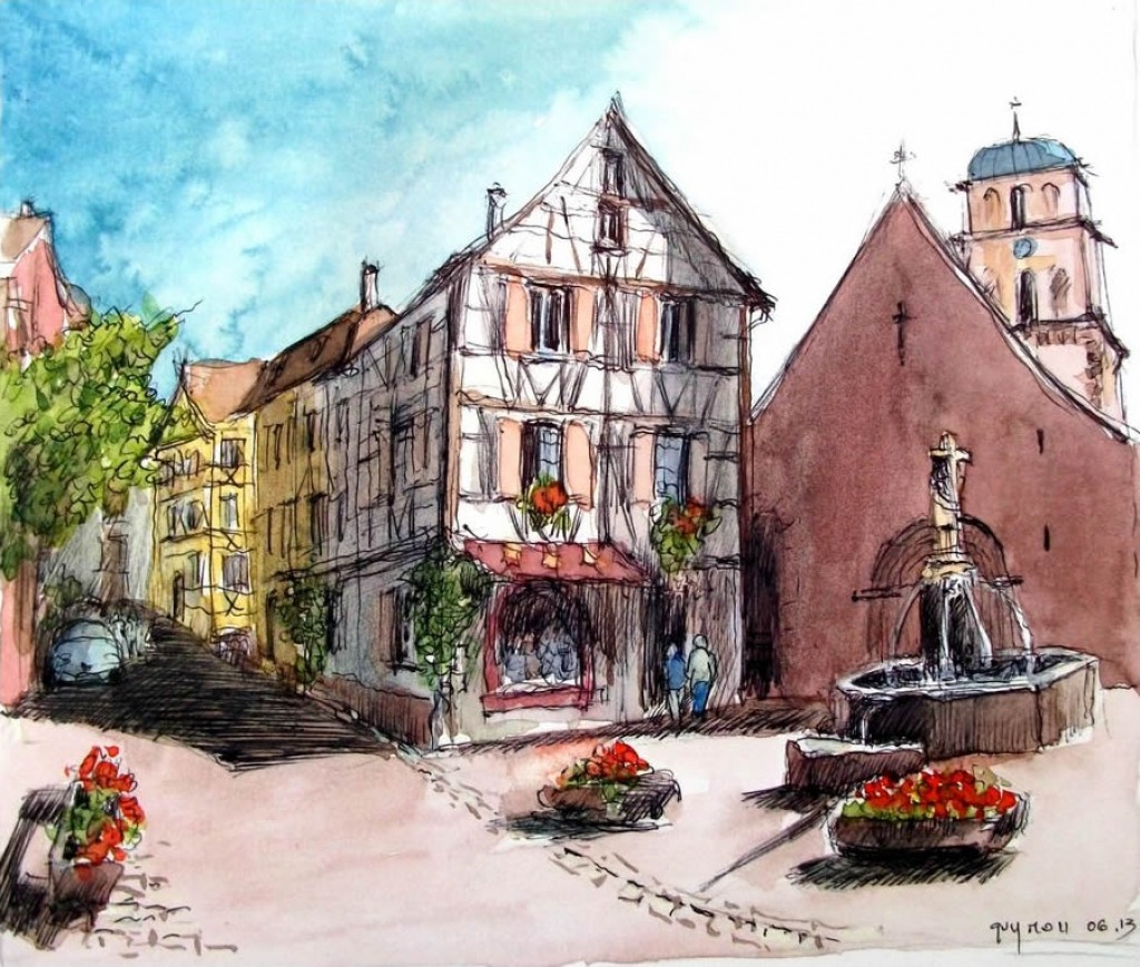 Kaysersberg, Alsace, France jigsaw puzzle in Chefs d'oeuvres puzzles on TheJigsawPuzzles.com