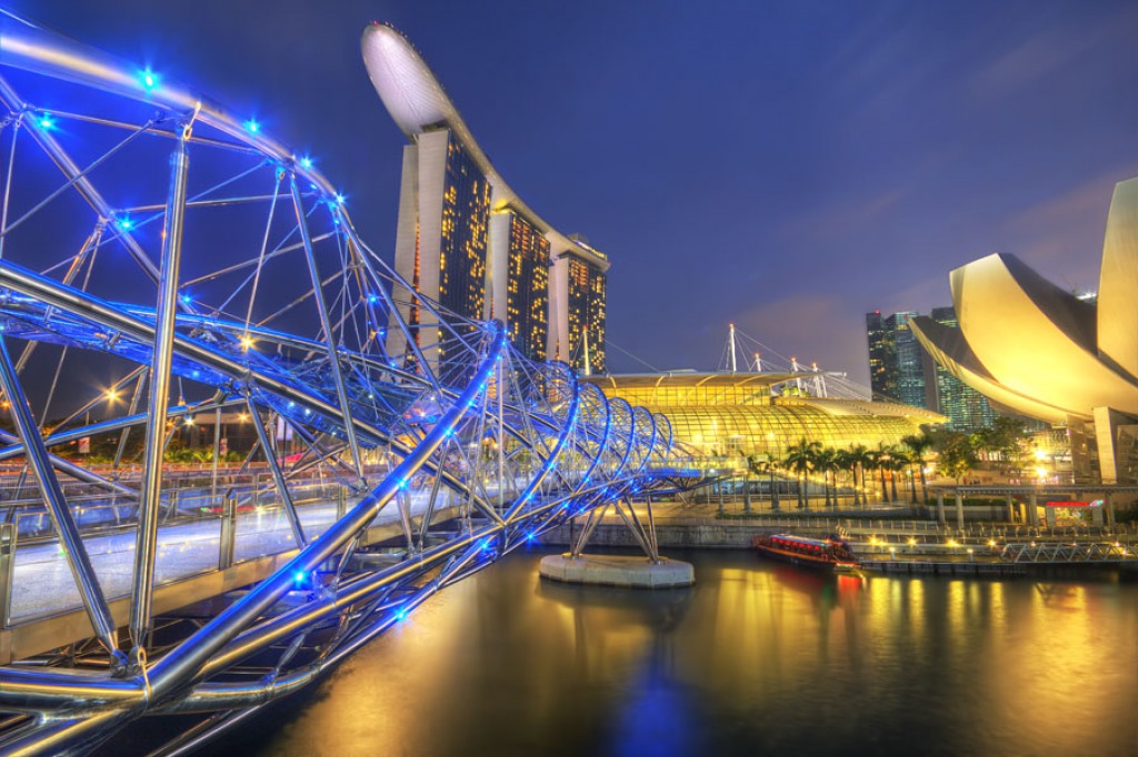 Marina Bay Sands, Singapour jigsaw puzzle in Ponts puzzles on TheJigsawPuzzles.com