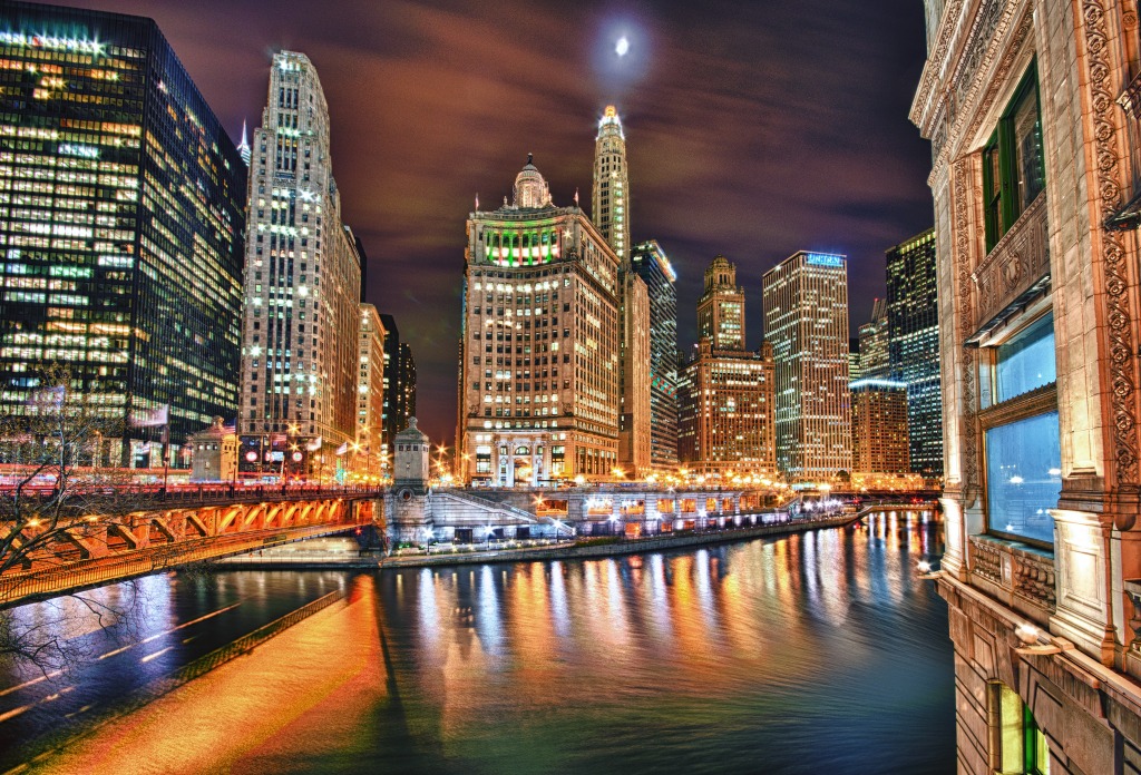 Chicago, the Electric City jigsaw puzzle in Bridges puzzles on TheJigsawPuzzles.com