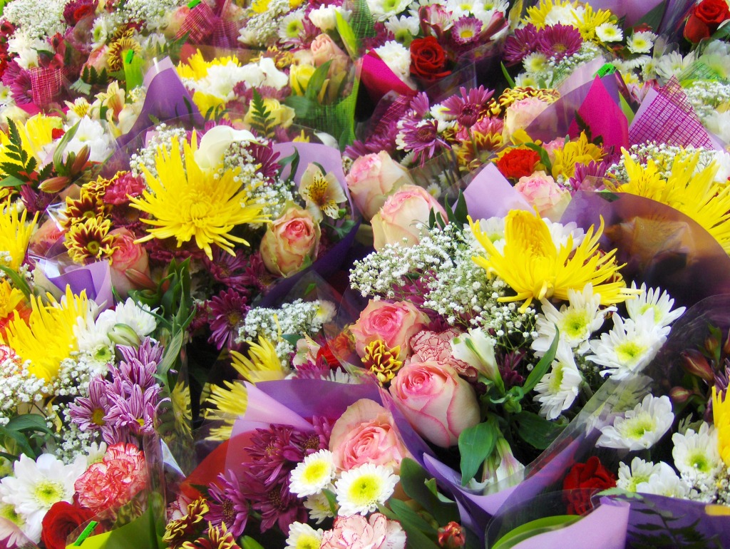 Bouquets of Flowers jigsaw puzzle in Puzzle of the Day puzzles on TheJigsawPuzzles.com