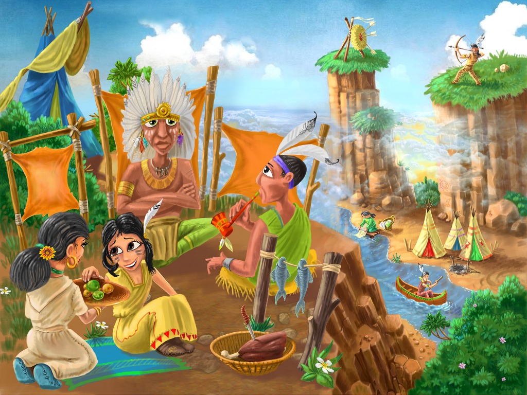 Indians jigsaw puzzle in Kids Puzzles puzzles on TheJigsawPuzzles.com