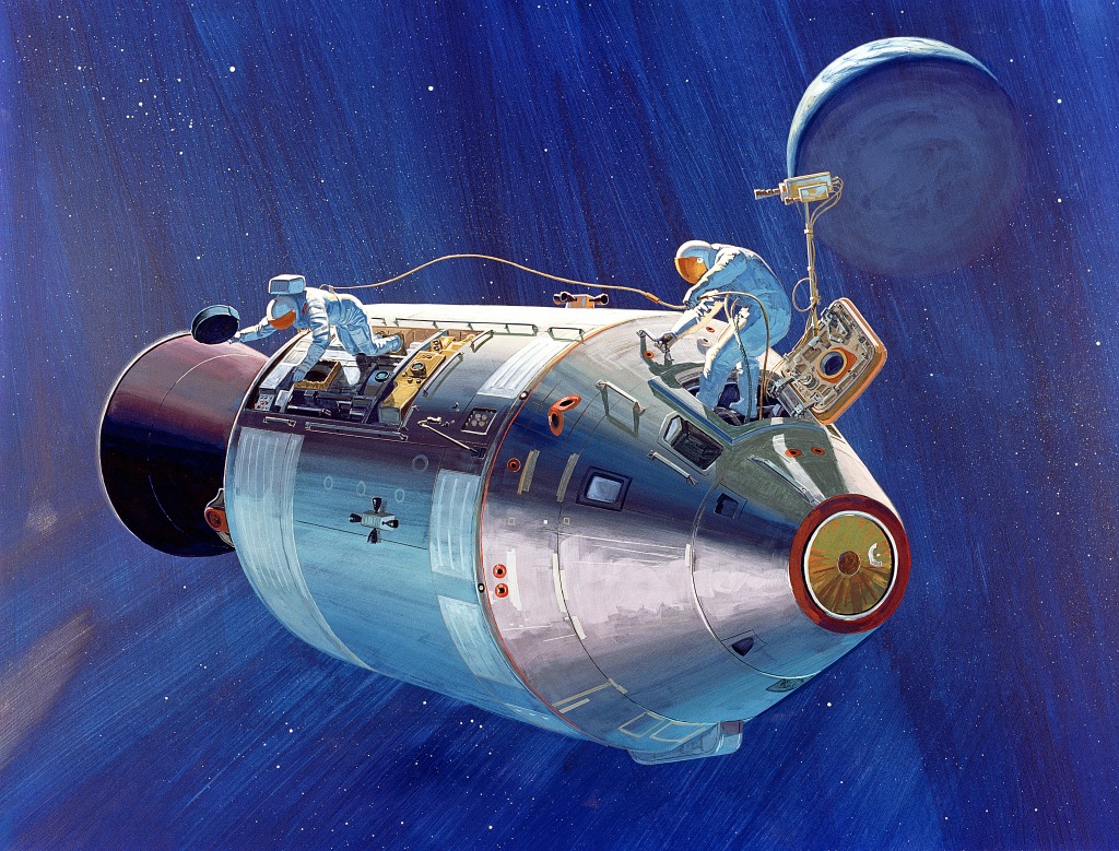 Concept of the Apollo 15 Modules jigsaw puzzle in Puzzle of the Day puzzles on TheJigsawPuzzles.com