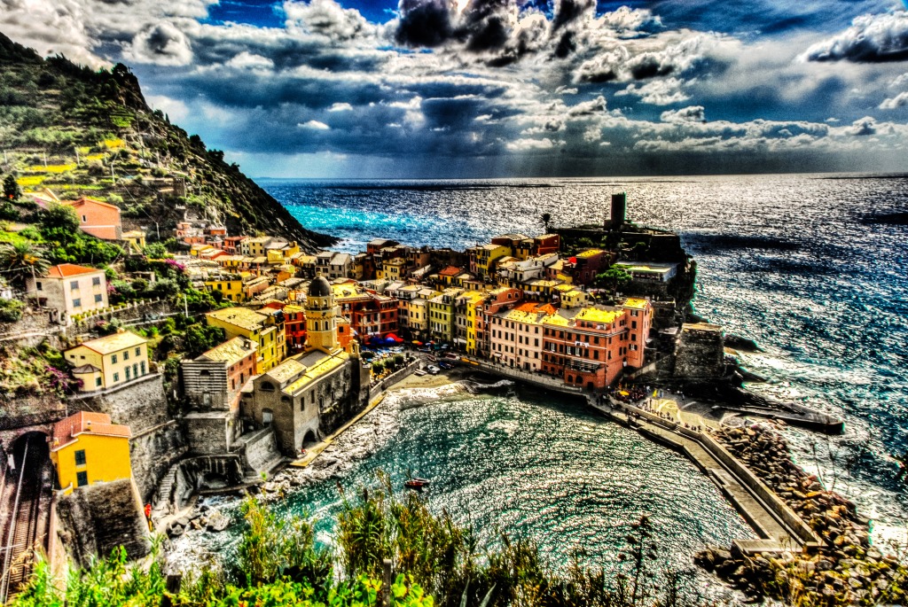 Vernazza, Cinque Terre, Itália jigsaw puzzle in Quebra-Cabeça do Dia puzzles on TheJigsawPuzzles.com