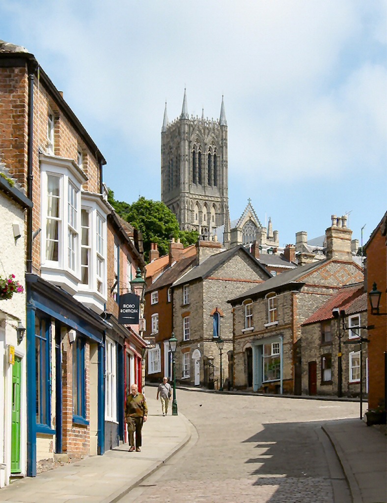 Cathédrale Lincoln, Lincolnshire, Angleterre jigsaw puzzle in Paysages urbains puzzles on TheJigsawPuzzles.com