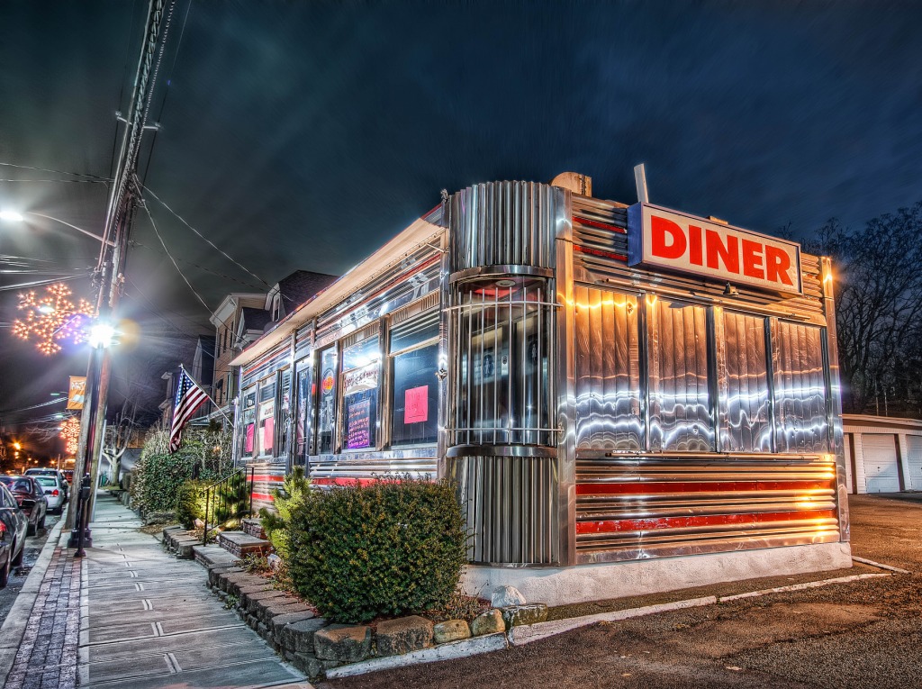 A 50's Style Diner, Orange NJ jigsaw puzzle in Food & Bakery puzzles on TheJigsawPuzzles.com