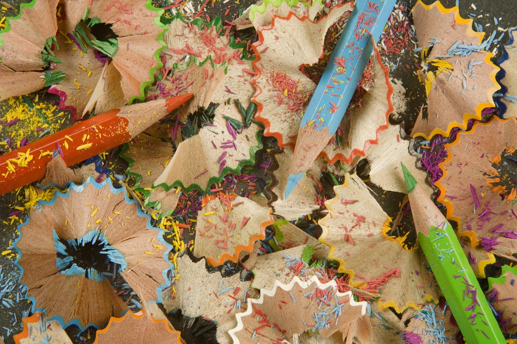 Colored Pencil Scrapings jigsaw puzzle in Puzzle of the Day puzzles on TheJigsawPuzzles.com