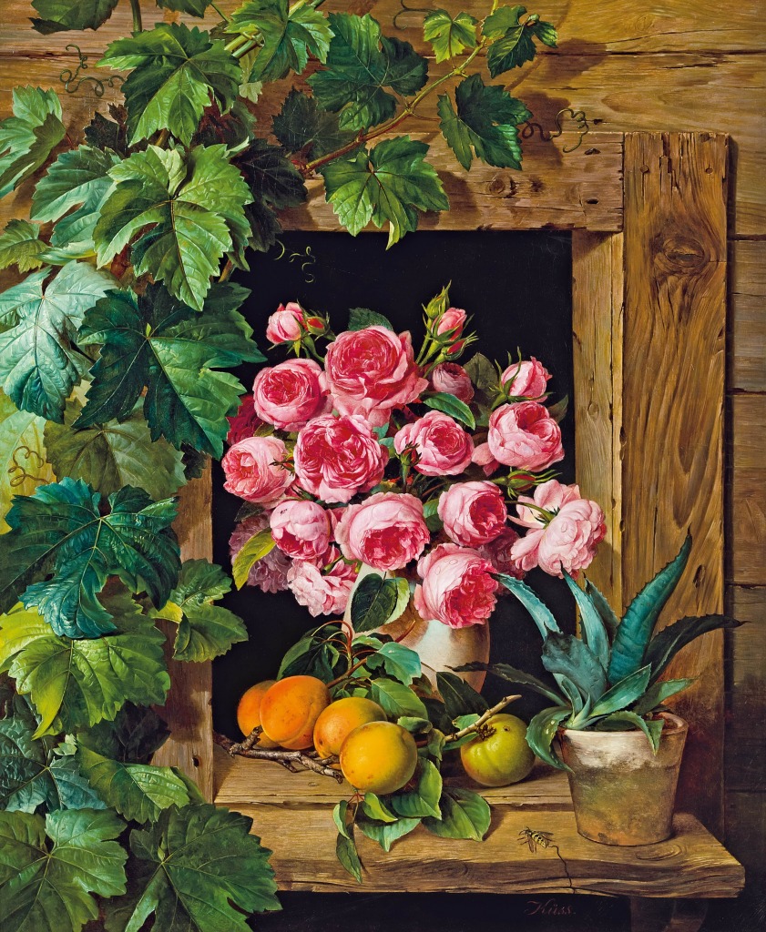 Still Life with Roses and Apricots jigsaw puzzle in Flowers puzzles on TheJigsawPuzzles.com