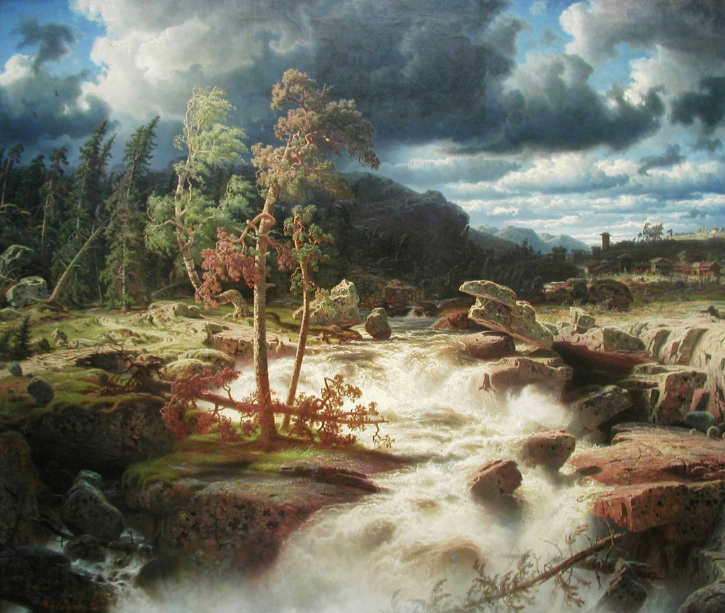 Waterfall in Småland jigsaw puzzle in Waterfalls puzzles on TheJigsawPuzzles.com