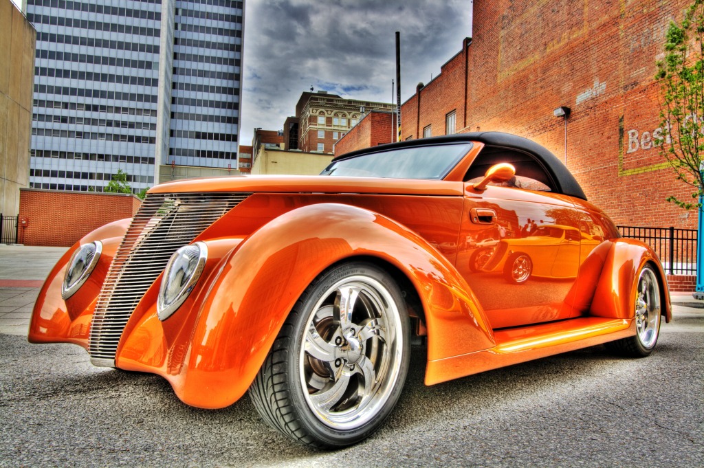 Hot Rod at Orpheum Car Show, Wichita jigsaw puzzle in Cars & Bikes puzzles on TheJigsawPuzzles.com