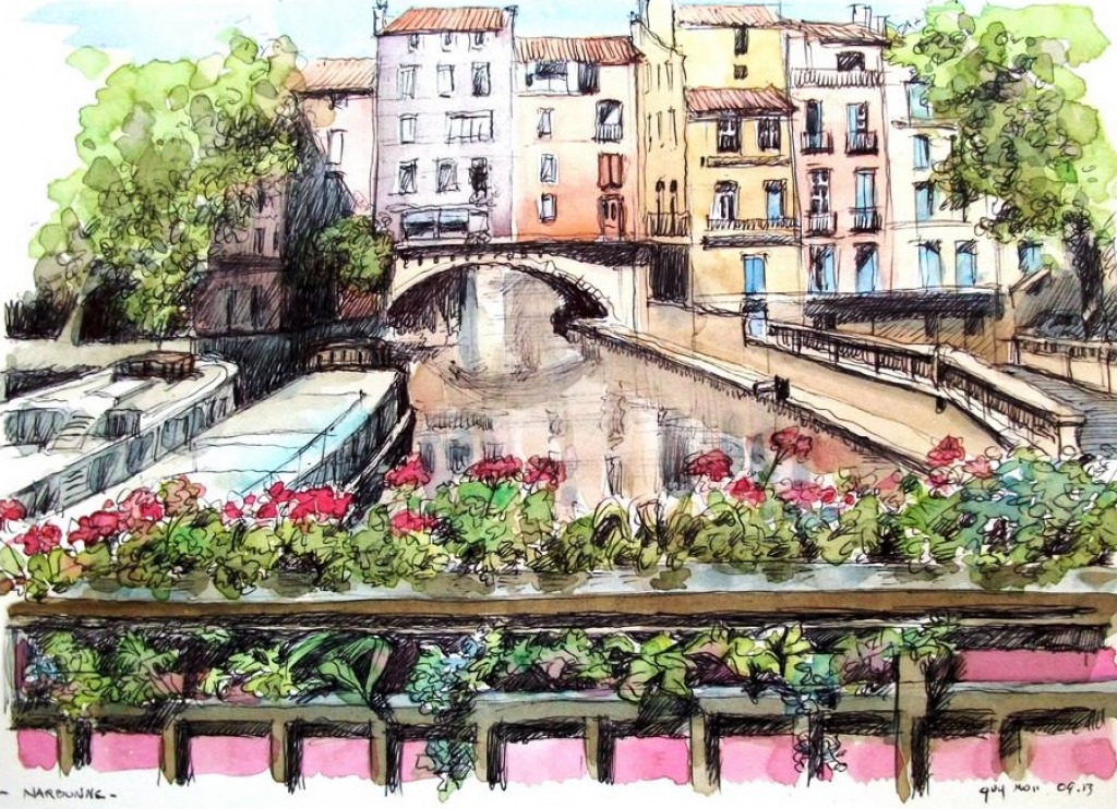 Narbonne, France jigsaw puzzle in Piece of Art puzzles on TheJigsawPuzzles.com
