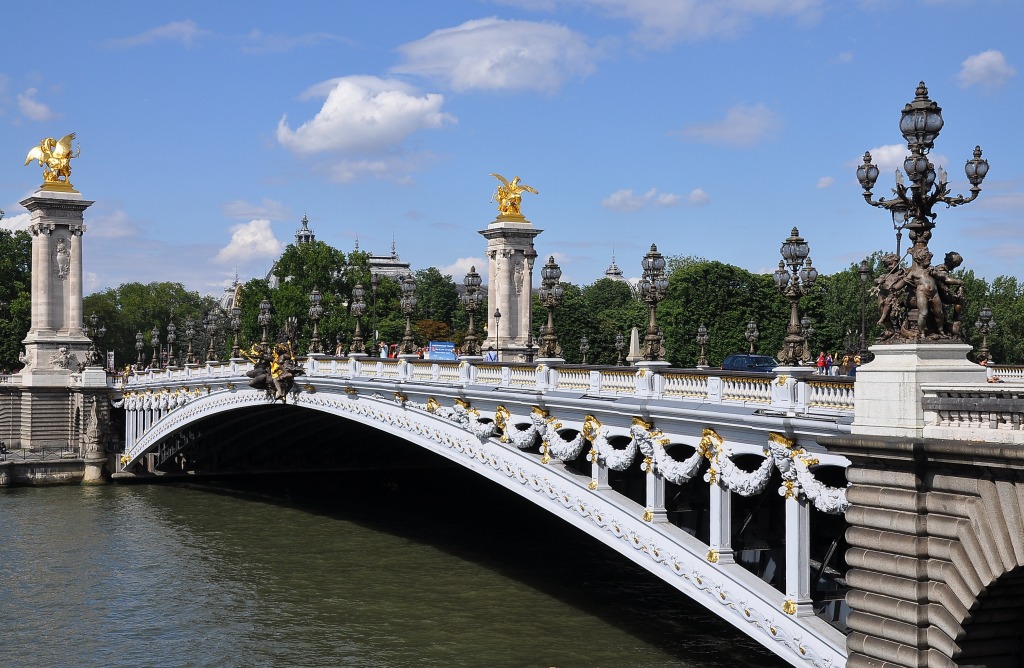 Мост Александра III, Париж, Франция jigsaw puzzle in Мосты puzzles on TheJigsawPuzzles.com