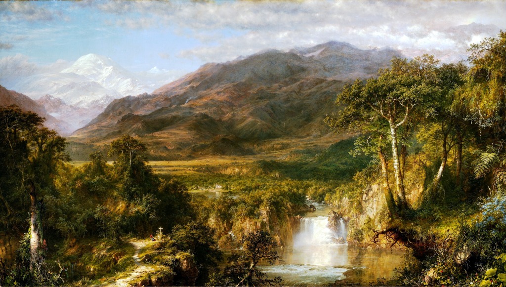The Heart of the Andes jigsaw puzzle in Waterfalls puzzles on TheJigsawPuzzles.com