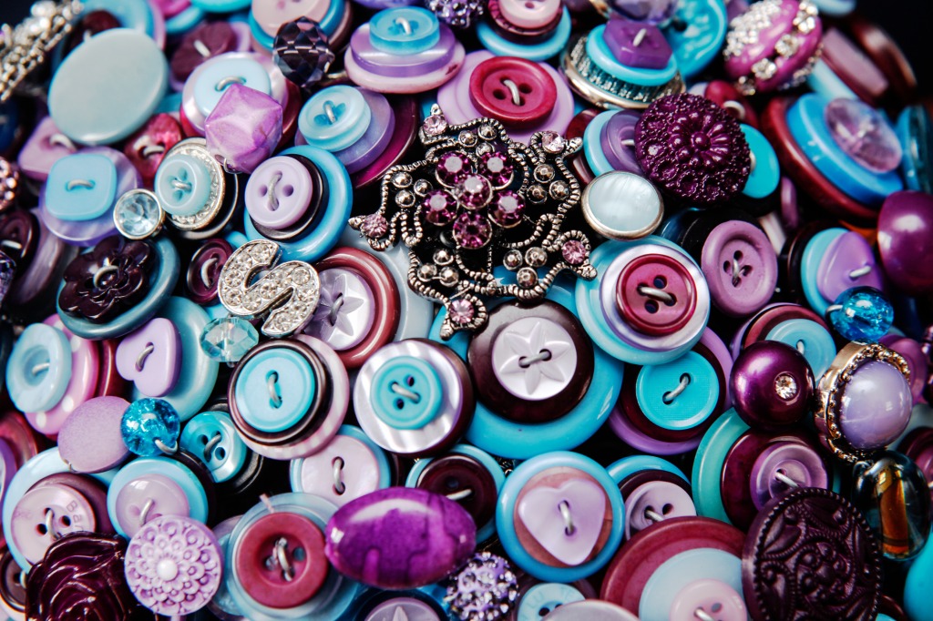 Button Bouquet jigsaw puzzle in Handmade puzzles on TheJigsawPuzzles.com
