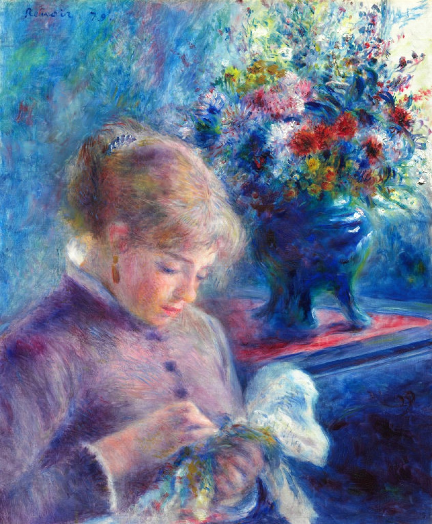 Young Woman Sewing jigsaw puzzle in Handmade puzzles on TheJigsawPuzzles.com