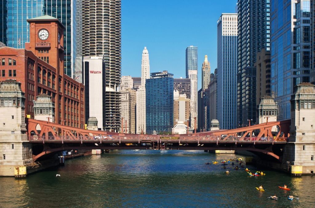 Pont de LaSalle Street, Chicago jigsaw puzzle in Ponts puzzles on TheJigsawPuzzles.com