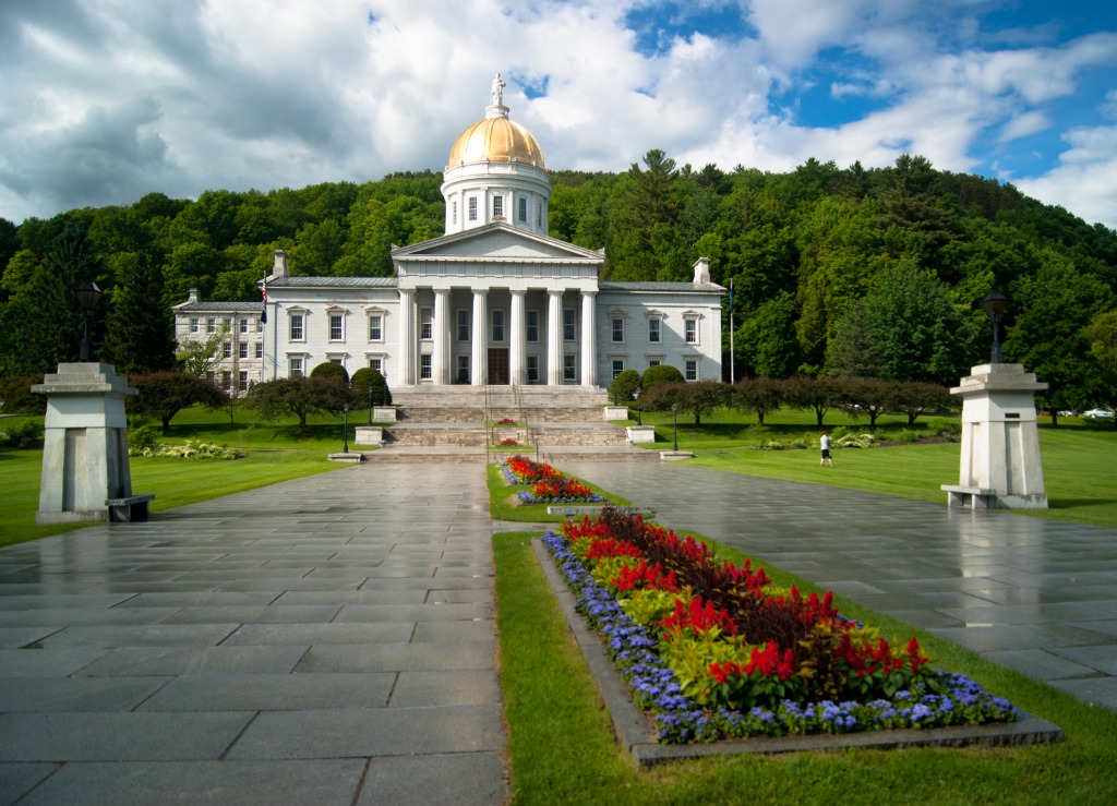 Das Vermont State House in Montpelier jigsaw puzzle in Puzzle des Tages puzzles on TheJigsawPuzzles.com