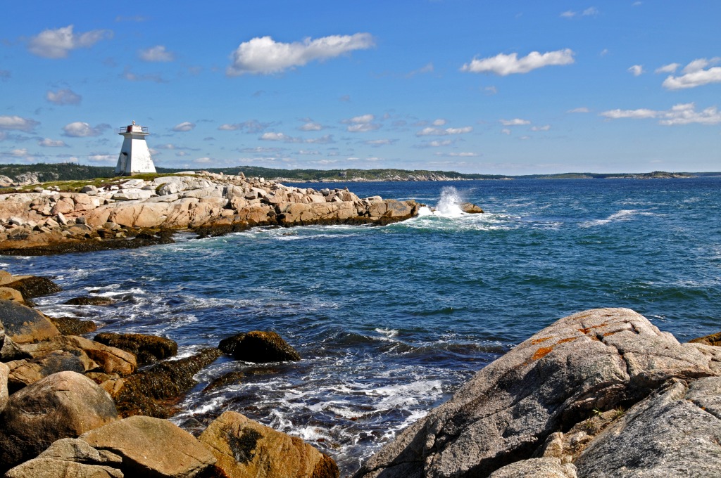 Shipley Head Lighthouse, Canada jigsaw puzzle in Puzzle of the Day puzzles on TheJigsawPuzzles.com