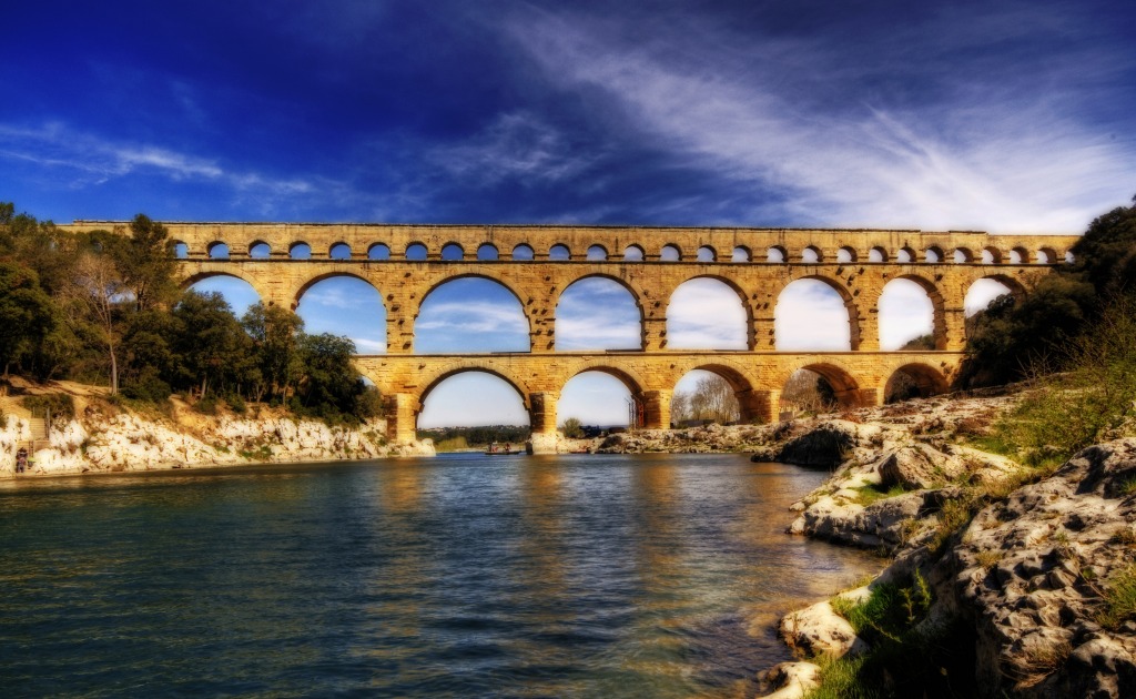 Pont Du Gard, France jigsaw puzzle in Bridges puzzles on TheJigsawPuzzles.com