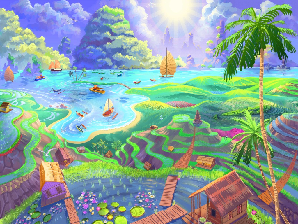 Tropical Paradise jigsaw puzzle in Kids Puzzles puzzles on TheJigsawPuzzles.com