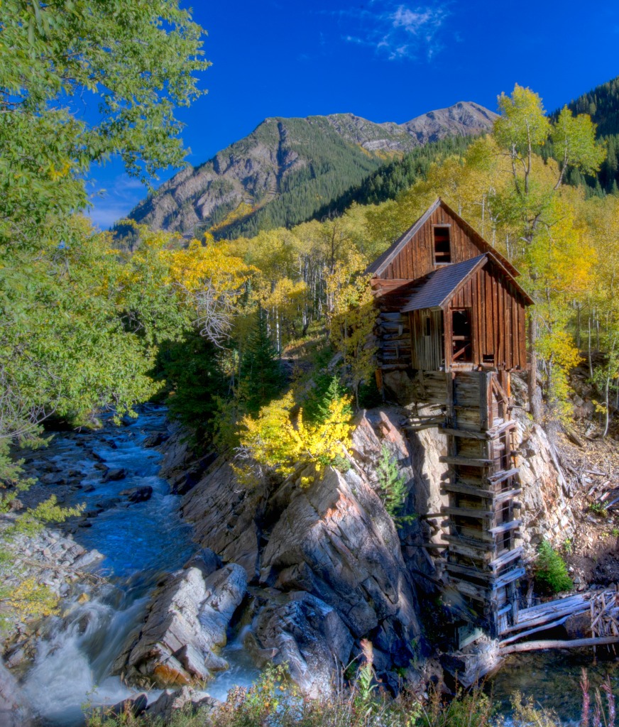 Crystal Mill, Crystal River, Colorado jigsaw puzzle in Waterfalls puzzles on TheJigsawPuzzles.com