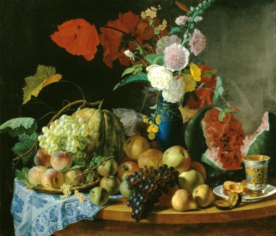 Still Life with Flowers and Fruits jigsaw puzzle in Piece of Art ...