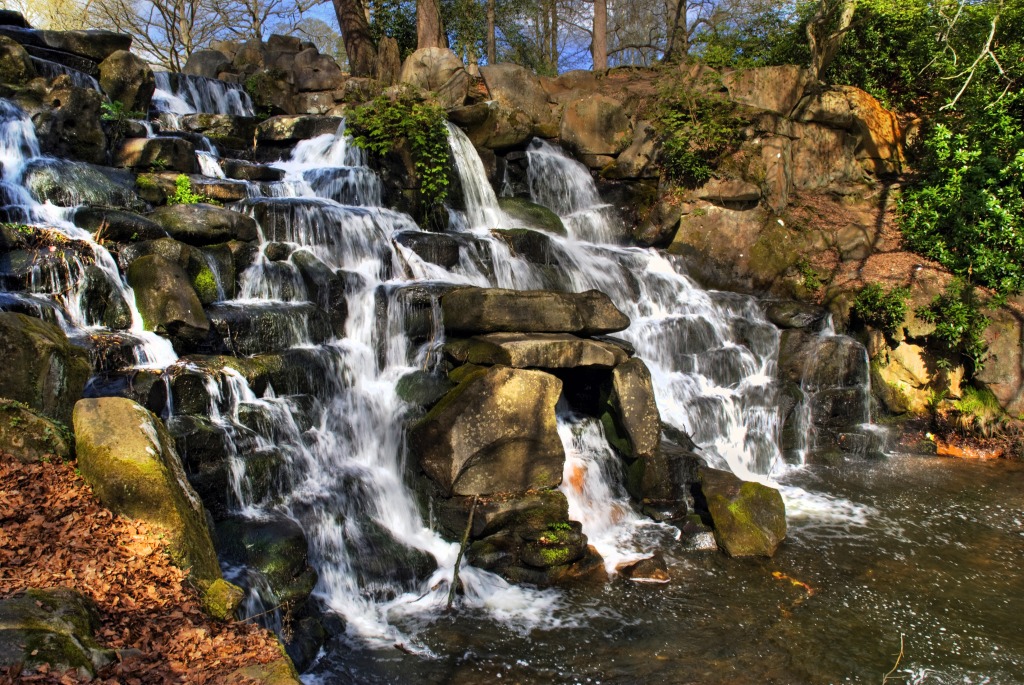 Wasserfall, Virginia Water, England jigsaw puzzle in Wasserfälle puzzles on TheJigsawPuzzles.com
