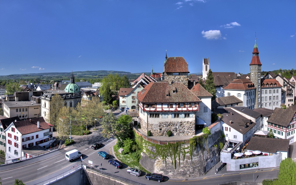 Castle and Town Hall of Frauenfeld, Switzerland jigsaw puzzle in Castles puzzles on TheJigsawPuzzles.com