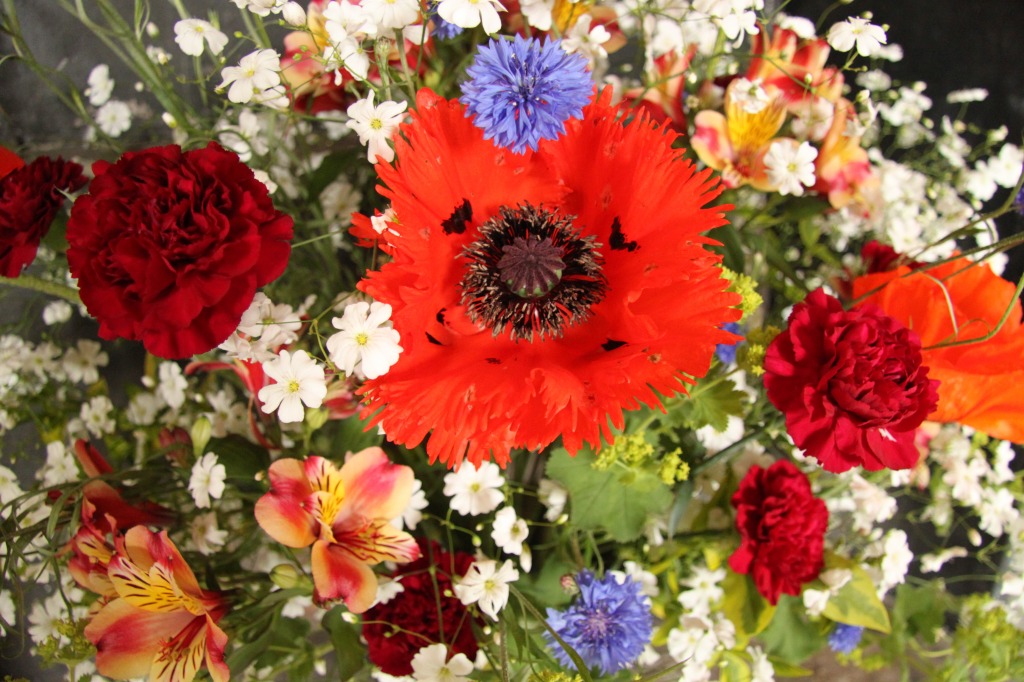 Flower Arrangement with Ragged Poppy jigsaw puzzle in Flowers puzzles on TheJigsawPuzzles.com