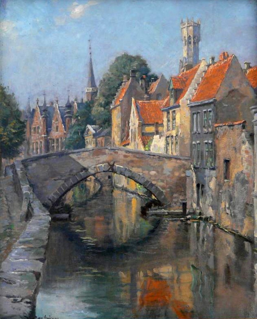 Canal em Bruges jigsaw puzzle in Pontes puzzles on TheJigsawPuzzles.com
