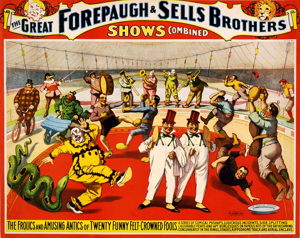 Poster for Forepaugh & Sells Brothers jigsaw puzzle in Puzzle of the Day puzzles on TheJigsawPuzzles.com