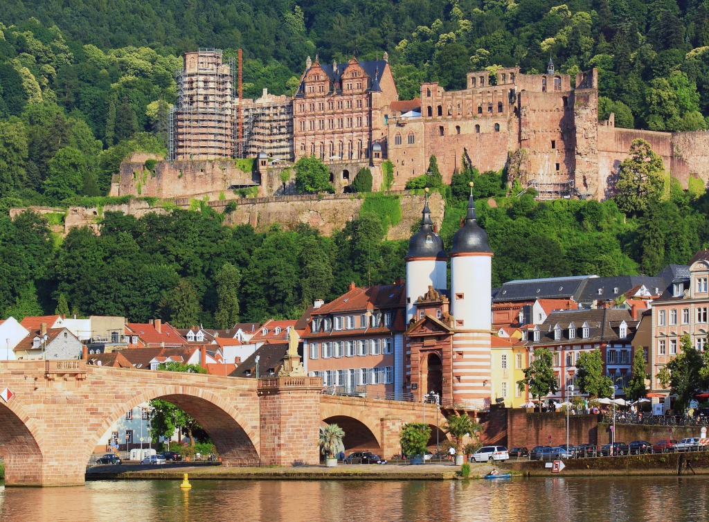 Château Heidelberg, Allemagne jigsaw puzzle in Ponts puzzles on TheJigsawPuzzles.com
