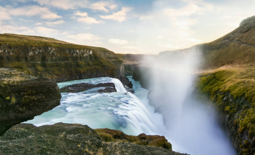 Gullfoss Waterfall, Iceland jigsaw puzzle in Waterfalls puzzles on TheJigsawPuzzles.com