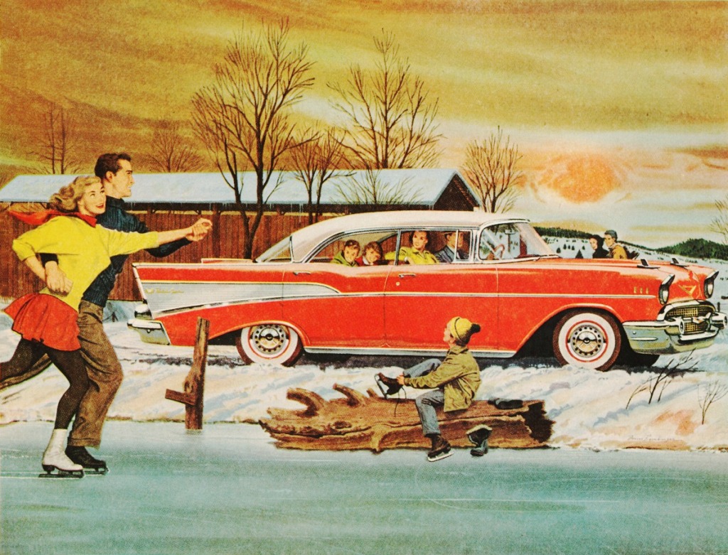 1957 Шевроле Бел Эйр спортивный седан jigsaw puzzle in Автомобили и Мотоциклы puzzles on TheJigsawPuzzles.com